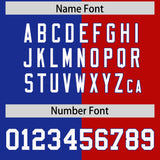 Custom Royal Red Split Fashion Coconut Tree Design Authentic Baseball Jersey