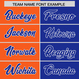 Custom Orange Royal Split Fashion Coconut Tree Design Authentic Baseball Jersey