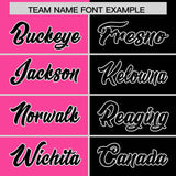 Custom Pink Black Split Fashion Coconut Tree Design Authentic Baseball Jersey