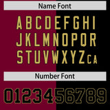 Custom Crimson Black Split Fashion Coconut Tree Design Authentic Baseball Jersey