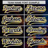 Custom Black Personalized Starburst Pattern Authentic Baseball Jersey