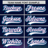 Custom Navy Personalized Starburst Pattern Authentic Baseball Jersey