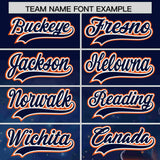 Custom Navy Personalized Starburst Pattern Authentic Baseball Jersey