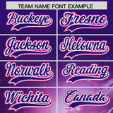 Custom Purple Personalized Starburst Pattern Authentic Baseball Jersey