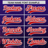 Custom Purple Personalized Starburst Pattern Authentic Baseball Jersey