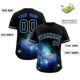 Custom Black Personalized Starburst Pattern Authentic Baseball Jersey