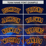 Custom Navy Personalized Starburst Pattern Authentic Baseball Jersey