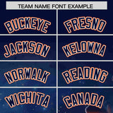 Custom Navy Personalized Starburst Pattern Authentic Baseball Jersey