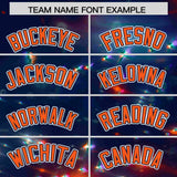 Custom Navy Personalized Starburst Pattern Authentic Baseball Jersey