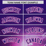 Custom Purple Personalized Starburst Pattern Authentic Baseball Jersey