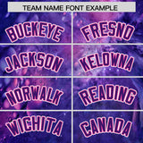 Custom Purple Personalized Starburst Pattern Authentic Baseball Jersey