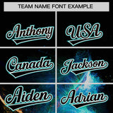 Custom Black Personalized Starburst Pattern Authentic Baseball Jersey