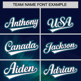 Custom Navy Personalized Starburst Pattern Authentic Baseball Jersey