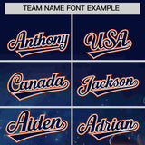 Custom Navy Personalized Starburst Pattern Authentic Baseball Jersey