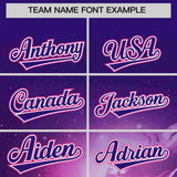 Custom Purple Personalized Starburst Pattern Authentic Baseball Jersey
