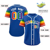 Custom Tailor Made LGBT Rainbow For Pride Month Raglan Sleeves Authentic Baseball Jersey For Adult