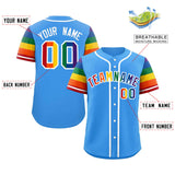 Custom Tailor Made LGBT Rainbow For Pride Month Raglan Sleeves Authentic Baseball Jersey For Adult