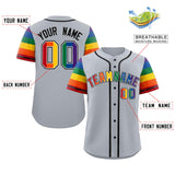 Custom Tailor Made LGBT Rainbow For Pride Month Raglan Sleeves Authentic Baseball Jersey For Adult