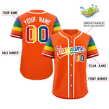 Custom Personalized LGBT Rainbow For Pride Month Raglan Sleeves Authentic Baseball Jersey For Adult
