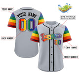 Custom Personalized LGBT Rainbow For Pride Month Raglan Sleeves Authentic Baseball Jersey For Adult