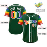 Custom Personalized LGBT Rainbow For Pride Month Raglan Sleeves Authentic Baseball Jersey For Unisex