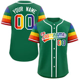 Custom Personalized LGBT Rainbow For Pride Month Raglan Sleeves Authentic Baseball Jersey For Unisex