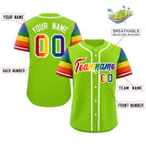 Custom Traditional LGBT Rainbow For Pride Month Raglan Sleeves Authentic Baseball Jersey Printed Team Name