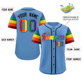 Custom Traditional LGBT Rainbow For Pride Month Raglan Sleeves Authentic Baseball Jersey Printed Team Name