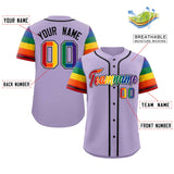 Custom Traditional LGBT Rainbow For Pride Month Raglan Sleeves Authentic Baseball Jersey Printed Team Name