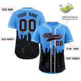 Custom Baseball Jersey Graffiti Pattern City Nightscape Baseball Sportwear For Men Women Youth