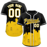 Custom Baseball Jersey Graffiti Pattern City Nightscape Baseball Sportwear For Men Women Youth