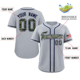 Custom Baseball Jersey Personalized Camo Font Print Team Name Numbers Shirts Sports Uniform