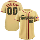 Custom Baseball Jersey Personalized Camo Font Print Team Name Numbers Shirts Plus Size Clothing