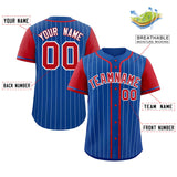 Custom Stripe Fashion Raglan Sleeves Baseball Jersey Design Name Number Logo Sport Jersey