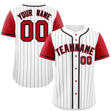 Custom Stripe Fashion Raglan Sleeves Baseball Jersey Design Name Number Logo Sport Jersey
