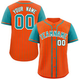 Custom Stripe Fashion Raglan Sleeves Baseball Jersey Design Name Number Logo Practice Jersey