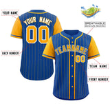 Custom Stripe Fashion Raglan Sleeves Baseball Jersey Design Name Number Logo Practice Jersey
