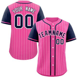 Custom Stripe Fashion Raglan Sleeves Baseball Jersey Design Name Number Logo Practice Jersey