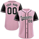 Custom Stripe Fashion Raglan Sleeves Baseball Jersey Design Name Number Logo Sport Shirt