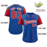 Custom Stripe Fashion Raglan Sleeves Baseball Jersey Design Name Number Logo Sport Shirt