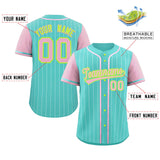Custom Stripe Fashion Raglan Sleeves Baseball Jersey Design Name Number Logo Sport Shirt