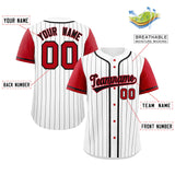 Custom Stripe Fashion Raglan Sleeves Baseball Jersey Design Name Number Logo Sport Shirt