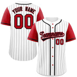 Custom Stripe Fashion Raglan Sleeves Baseball Jersey Design Name Number Logo Sport Shirt