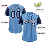 Custom Stripe Fashion Raglan Sleeves Baseball Jersey Design Name Number Logo Athletic Shirt