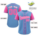 Custom Stripe Fashion Raglan Sleeves Baseball Jersey Design Name Number Logo Athletic Shirt