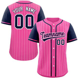 Custom Stripe Fashion Raglan Sleeves Baseball Jersey Design Name Number Logo Practice Shirt