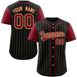 Custom Stripe Fashion Raglan Sleeves Baseball Jersey Design Name Number Logo Mesh Shirt