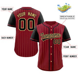 Custom Stripe Fashion Raglan Sleeves Baseball Jersey Design Name Number Logo Mesh Shirt