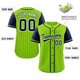 Custom Stripe Fashion Raglan Sleeves Baseball Jersey Design Name Number Logo Mesh Shirt