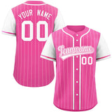 Custom Stripe Fashion Raglan Sleeves Baseball Jersey Design Name Number Logo Mesh Shirt